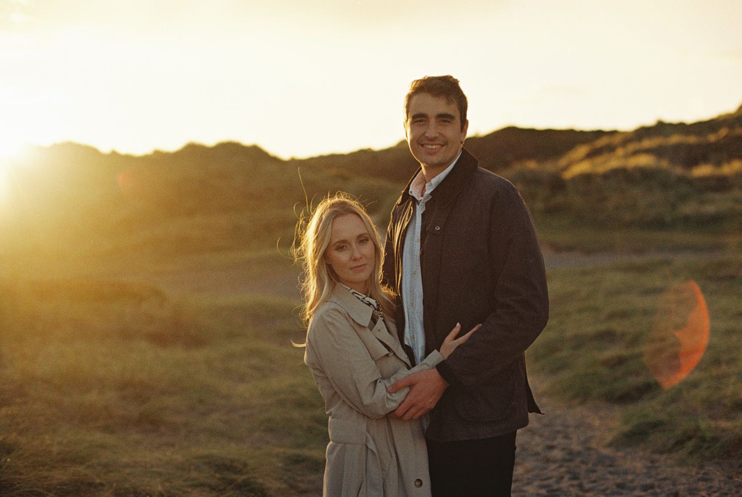 film-photo-couple-at-sunset-Film-Photographers-Northern-Ireland