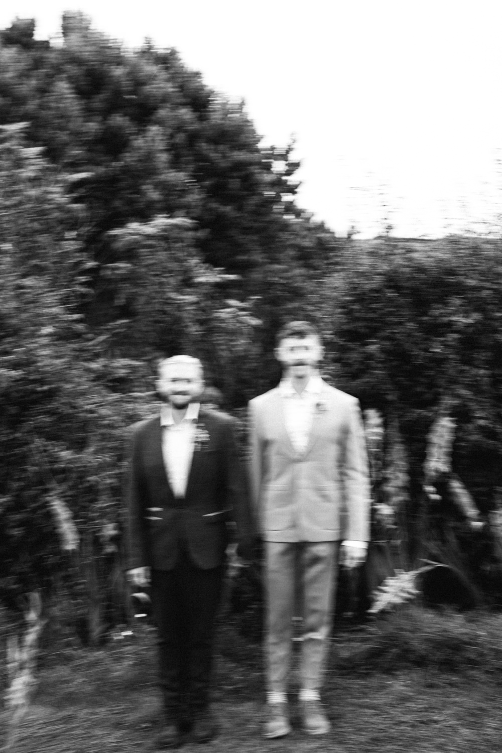 artistic black and white photo of two grooms on their wedding day LGBTQ Wedding Photographer Ireland