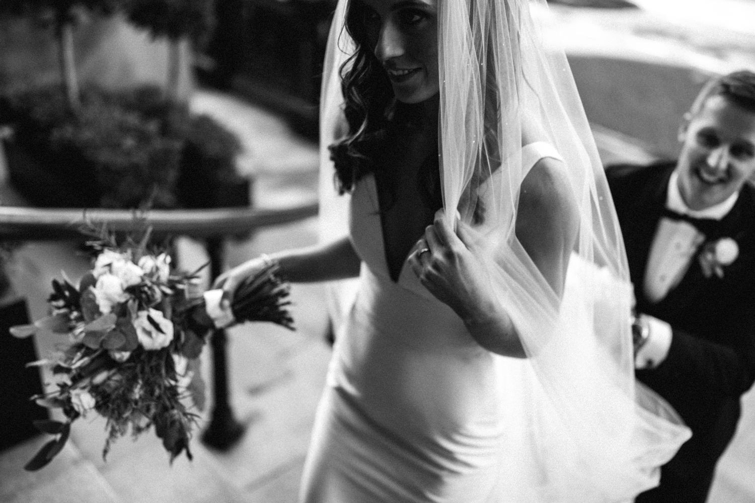 bride-walking-into-the-merchant-Belfast-Wedding-Photographer